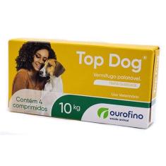 Vermífugo Top Dog 10Kg 4 Comprimidos - Ourofino