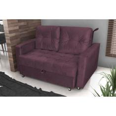 Sofá Cama Drika Veludo Rose E431 - Matrix