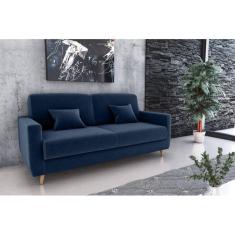 Sofá Cama Emilia Suede Azul B254 - Matrix