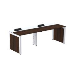 Mesa de Plataforma Simples para 2 Pessoas Corporativa 160x792/2p Pscpp160/792/2p Cinza/Branco