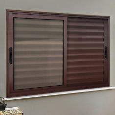Veneziana Elite 3 Folhas Moveis 100 X 200 Vidro Liso Corten