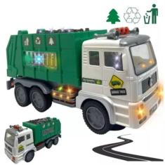 Caminhão Ecológico Educativo Infantil Brinquedo Com Luzes E Som Exclus