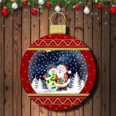 Enfeite De Natal Musical Led Neve Bola Pendurada Luzes - RoHS, ABS/Acr