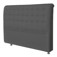 Cabeceira King Imperatriz 195 CM Suede Cinza - D A Decor