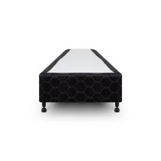 Cama Box Simples Castor Solteiro Poli Preto 120x203x27cm