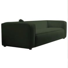 Sofá 3 Lugares 200cm Orgânico Luxo Recepção Cecília Linho Verde