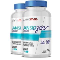 Kit 2 ANSIOZEN L-Triptofano e Magnésio ClinicMais 60 cápsulas - Chá Ma