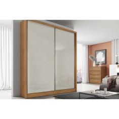 Guarda Roupas 2 Portas de Correr e 3 Gavetas Virtus Plus Freijo Cumaru c/ Fendi - Novo Horizonte