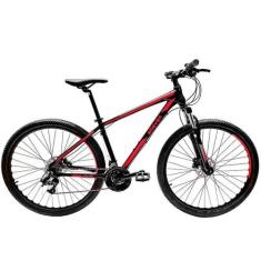 Bicicleta Elleven Rocker II HD Aro 29 Tam 19 Preto/Vermelho 24V suspen