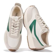Project Cloud Tênis feminino – Palmilha de espuma viscoelástica e sapatos leves de mola – Sapatos modernos antiderrapantes com cadarço – Tênis fashion feminino 2025, Branco - Balinda, 38