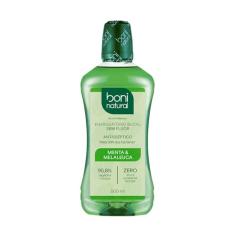BONI NATURAL - Enxaguante Bucal Natural e Vegano, Sem Flúor, Zero Álcool, Sem Parabeno, Menta e Melaleuca, 500ml