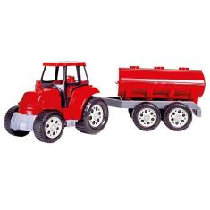 Trator Brinquedo Infantil Menino Carrinho Tanque - Vermelho