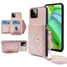 Furiet Capa carteira compatível com Motorola Moto G Power 5G 2023 com alça de ombro transversal e suporte de couro para cartão de crédito, acessórios de celular, capa para celular GPower G5 feminina