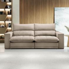 Sofá Retrátil e Reclinável Martinho 250cm Boucle Bege  - Celflex