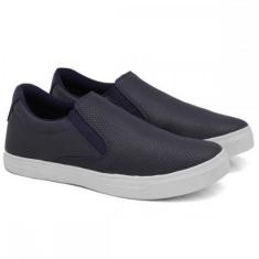 Tênis Slip On Masculino com Elástico Sola Borracha Reta Estiloso e Confortável-Masculino