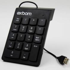 Teclado Numérico Usb 18 Teclas Exbom Bk-n30