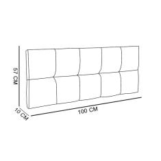 Cabeceira Painel Nina Solteiro 100cm Suede Marrom