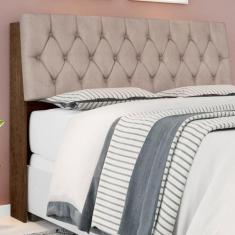 Cabeceira Queen Box Laura Malbec Captonê Bege Claro - Mais de Casa