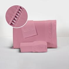 Lençol Aconchego 400 Fios Percal Ponto Palito 3 Peças - DECORALAR, Que