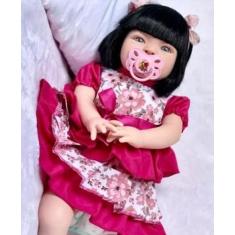 Boneca Bebê Tipo Reborn Realista - Kit Acessórios - Chora como bebe - 