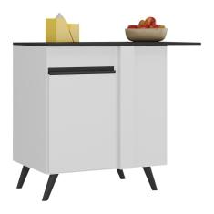 Balcão Cozinha De Canto 1 Porta Mp3743.964 Branco/preto