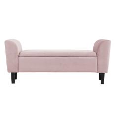 Recamier Bau França 1,40M Suede Rosa Bebe - Clique Decor
