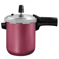 Panela De Pressão 4,5l Panelux Magnific Em Alumínio Com Antiaderente Ptfe Cereja