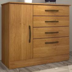 Cômoda Chicago 1 Porta 4 Gavetas Tcil Móveis - Cinamomo