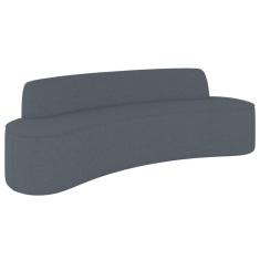 Sofá 5 Lugares Para Sala De Estar Living 300cm Koane D06 Linho Mescla Chumbo - Mpozenato