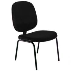 Cadeira Diretor Fixa Para Escritório Linha Uno Preto