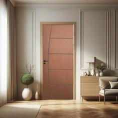 Porta de Madeira Sarrafeada 210x60cm Friso 9 Jb Portas Ipê