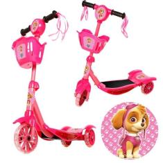 Patinete p Crianças da Patrulha Canina 3 Rodas Luz e Som - DM Toys