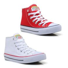Tenis Feminino All Kit 2 Pares Cano Alto Star Botinha Hi Clássico 121/