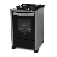 Fogão 4 Bocas Fischer Gran Cheff Mesa Vidro Forno 74 Litros - Bivolt