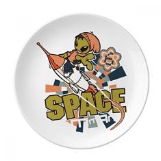 Universo e Alienígena Espacewalk Prato Decorativo de Porcelana Salver Prato de Jantar