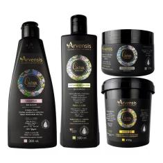 Kit Arvensis Cachos Sh Ativ. Cresp Geleia Alta Fix. Masc 2X1