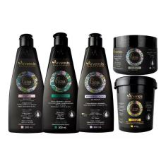 Kit Arvensis Cachos Sh Cond Ativador Ond. Geléia Alta Fixa.