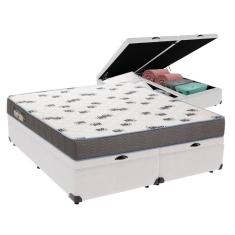 Cama Box Queen com Bau Ortobom D33 Light Bege