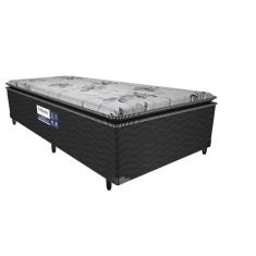 Cama Box Conjugado Solteiro: Colchão Ortopédico D28 ProDormir Advanced Pillow Top Black  (88x188x50) Probel
