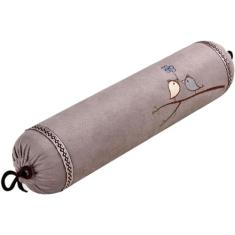 Travesseiro de pescoço de trigo sarraceno, travesseiro de pescoço de cilindro de trigo sarraceno Travesseiro de reforço ajustável Suporte de pescoço cervical Alívio da dor no pescoço Respirável Sono f