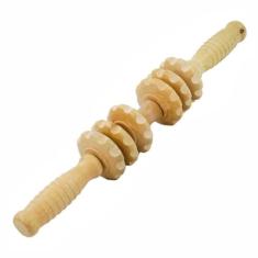 Rolo Massageador Bastão de Madeira Massagem Manual Alívio Anti Strees