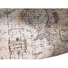 Mini Quebra-Cabeça Mapa Terra Média De 80 Peças Mdf - Reidopendrive