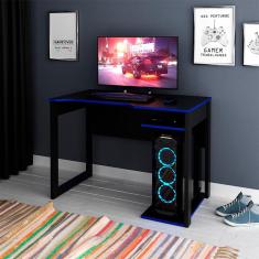 Mesa Gamer Nexus Preta e Azul