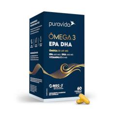 Puravida Suplemento alimentar Ômega 3 EPA DHA 60 cápsulas
