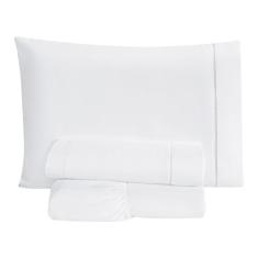 Jogo De Lençol 600 Fios Algodão Fio Egípcio Solteiro 3 Peças - Vitor B