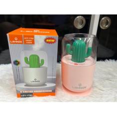 Purificador Umidificador De Ar Cacto 300ml De Mesa Com Led Chroma RGB 