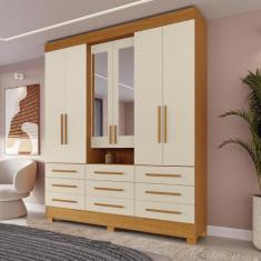 Guarda-Roupa Casal Bolívia Com Espelho 6 Portas (9 Gavetas) 100% MDF L