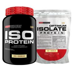 Kit Whey Protein Iso Protein 2kg + Optimum Isolate Protein 2kg Refil - Bodybuilders-Unissex