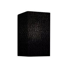 Arandela Retangular Retro Md-2002 Cúpula Em Tecido 25-16x10cm Preto - Bivolt