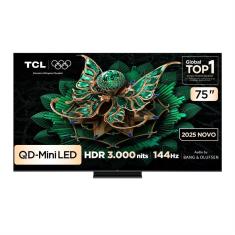 Smart TV 75 75C7K 4K QD-Mini Led 144Hz Google TV TCL Preto Bivolt
